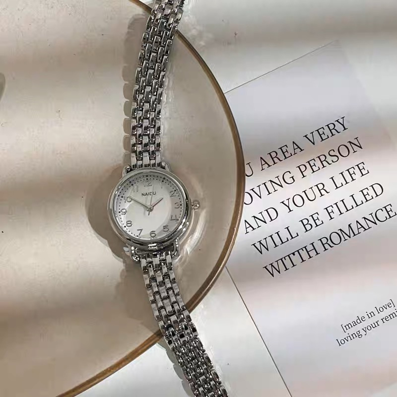 ONNIE Jam Tangan Wanita Naidu Terbaru Rantai Bulat Analog Stainless Steel KY25