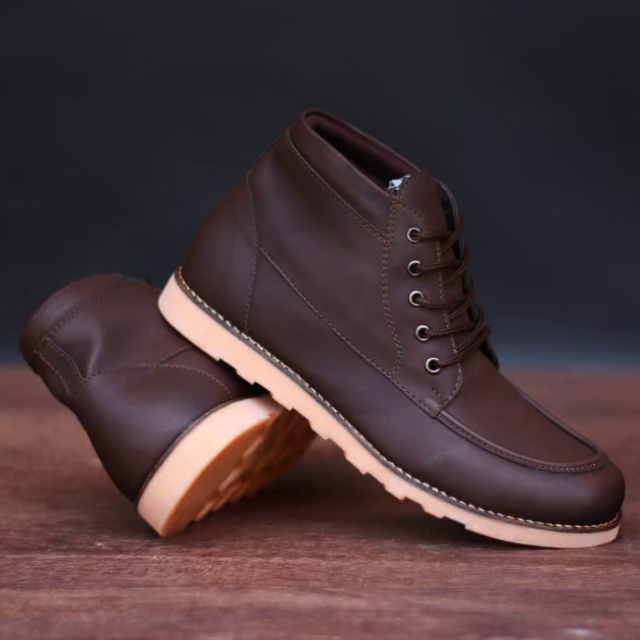 Sepatu Boots Casual Formal Pria Kulit Original Distro Handmade Boot Fashion Kerja Cowok Professional Keren Mewah Berkelas Enoz Iborra