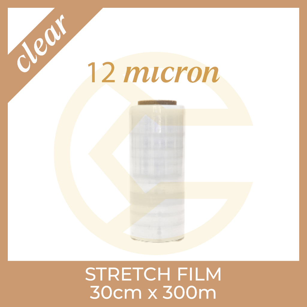

Plastik wrapping Bening 30cm x 300m x 12mic - Bening | Plastik Wrap Stretch Film Bagus Murah