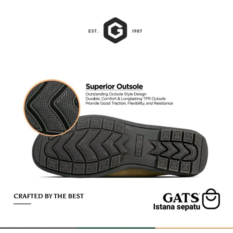 GATS - HK 0003 - Sepatu Pria Slip On Casual