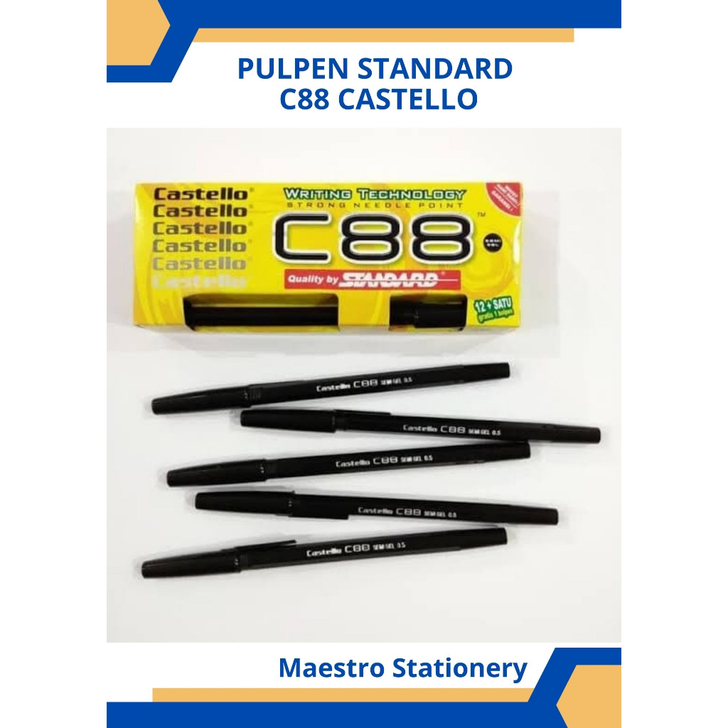 

Pen Standard C88 Castello Pena Bolpen Balpoin Pulpen Standard Terlaris