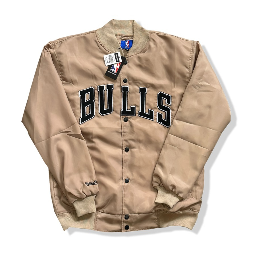 Jaket Varsity Baseball Bulls Hitam Pria Wanita Premium Terbaru