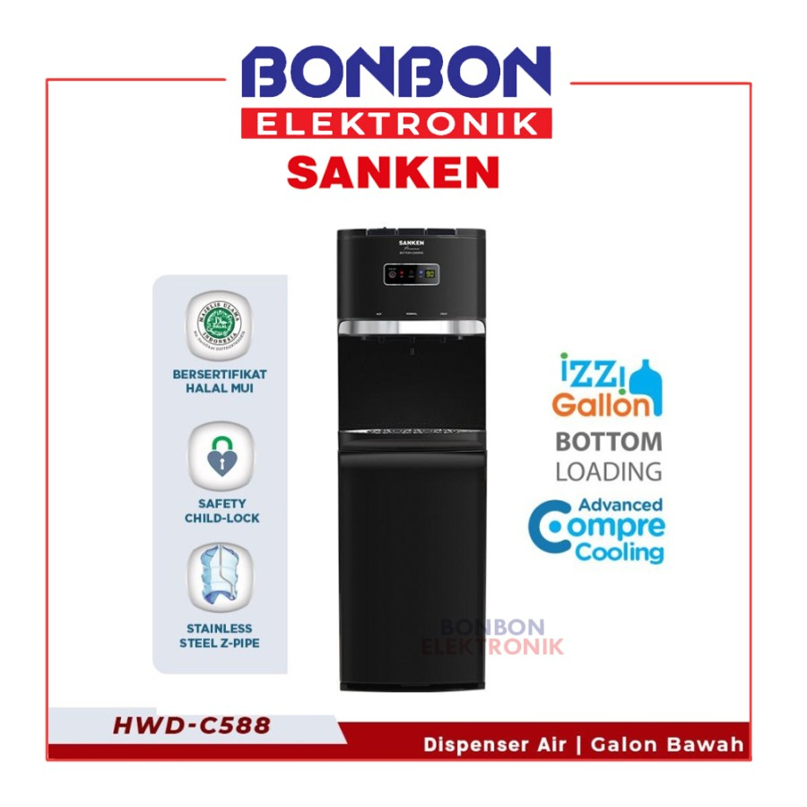 [ GOSEND / GRAB ] Sanken Dispenser Galon Bawah HWD-C588 Xatria Pro