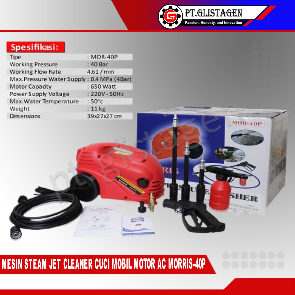 MORRIS MOR-40P Mesin Jet Cleaner Steam Cuci Mobil Motor AC MORRIS-40P