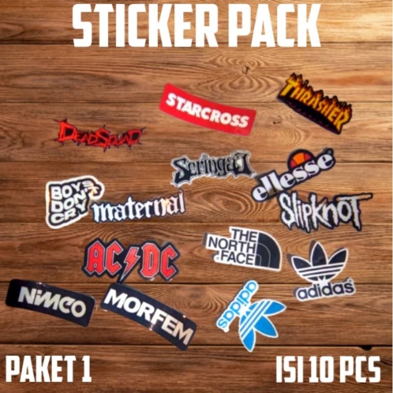 

STIKER PACK ISI 10 | STICKER BRAND | STICKER BAND | BEBAS PILIH