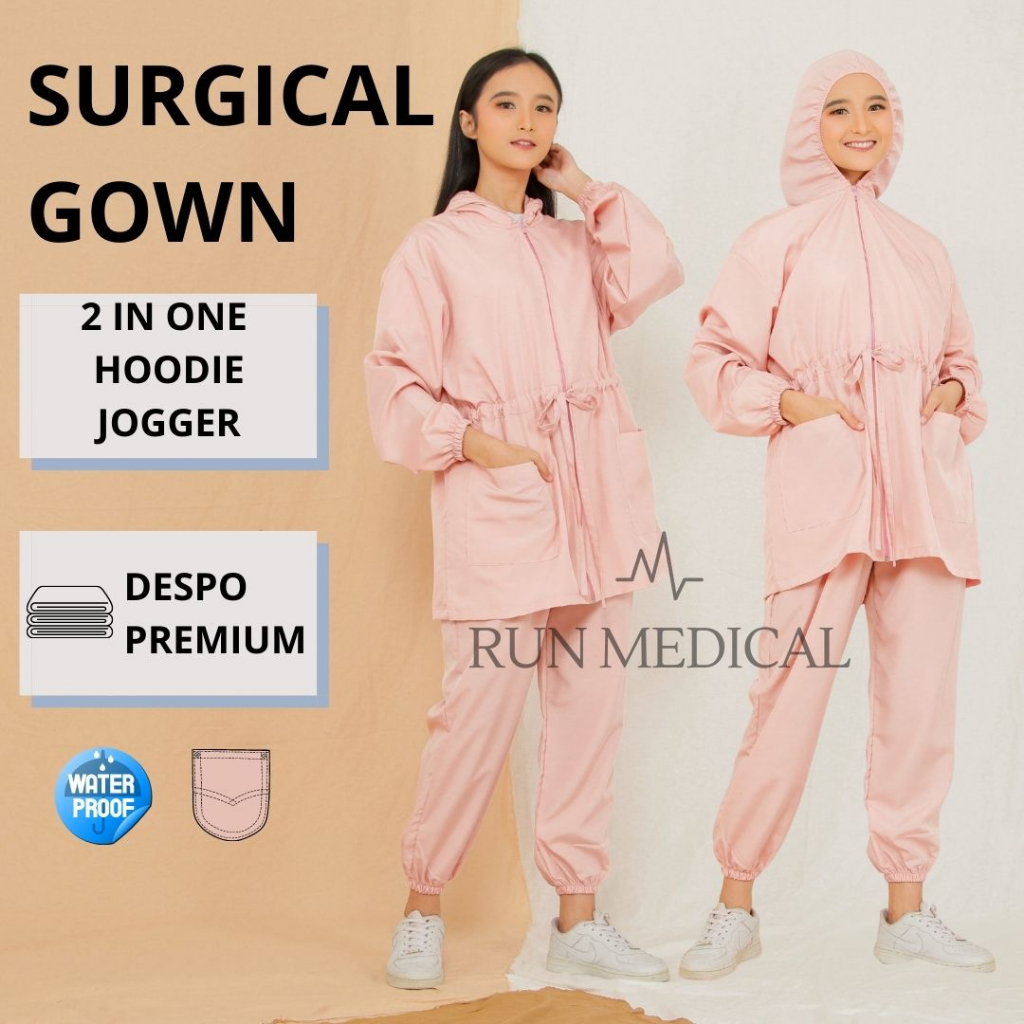 APD GOWN SURGICAL / GOWN 2 IN ONE HOODIE JOGGER / GOWN SURGICAL WATERPROOF / GOWN APD / GOWN APD SET
