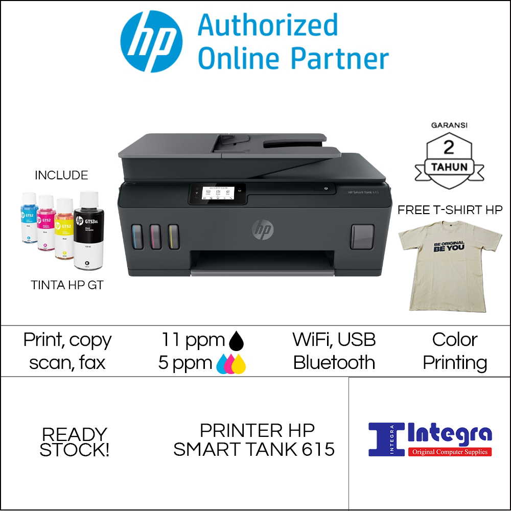 Printer HP 615 Smart Tank Wireless All-in-One Scan ADF