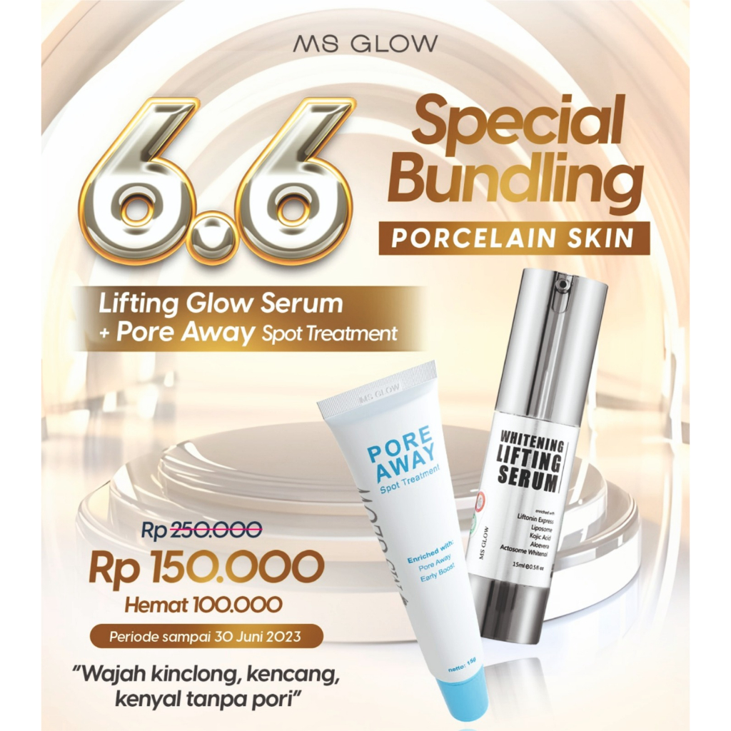 PAKET BUNDLING HEMAT SERUM LIFTING FREE PORE AWAY PROMO JULI TERBARU