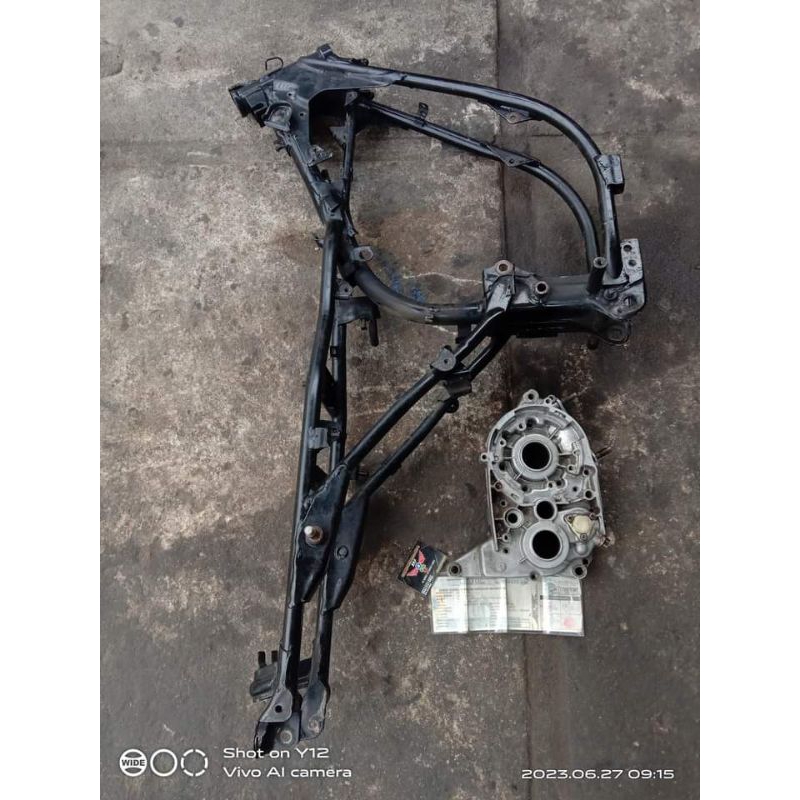 Rangka dan crankcase YAMAHA RX KING peredam 2006 STNK.