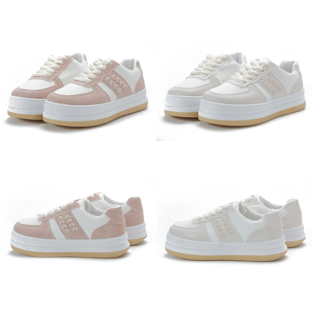 Dokter Sepatu Import – Sepatu Sneakers Wanita Shoes Import Viral Tali Kepang Ori 22306 - Free Kotak Sepatu!!! Sale!!!