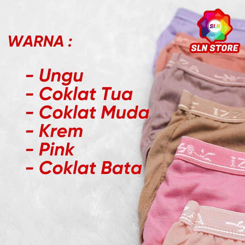 ( 12 Pcs ) Celana Dalam Wanita IZZA CD Perempuan Katun Lusinan Grosir