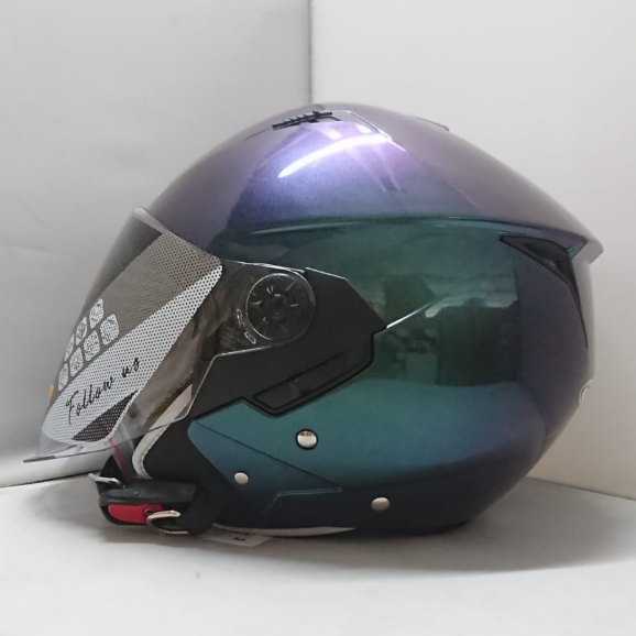 Helm Zeus ZS-205 Chamaleon Purple Half Face New