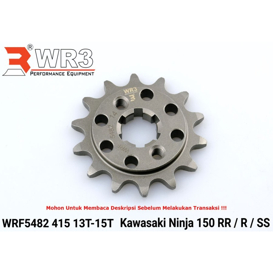 Gear Gir Depan WR3 415 428 Ninja 150RR/150R/150SS