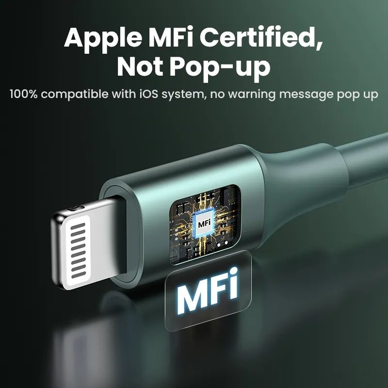 UGREEN Kabel Data iPhone iPad MFi Type C to Lightning 14 13 12 11 XR 8 Fast Charging Cable