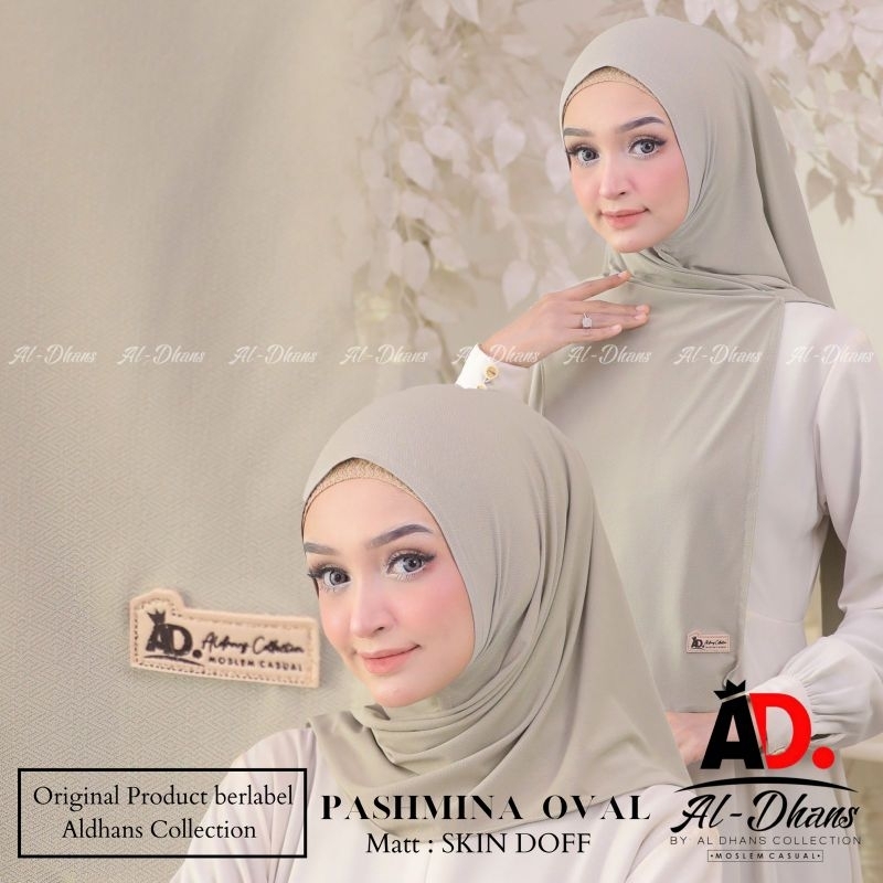 (Original Aldhans) PASHMINA OVAL SKIN DOFF •pashmina instan oval•pashmina instan skin doff