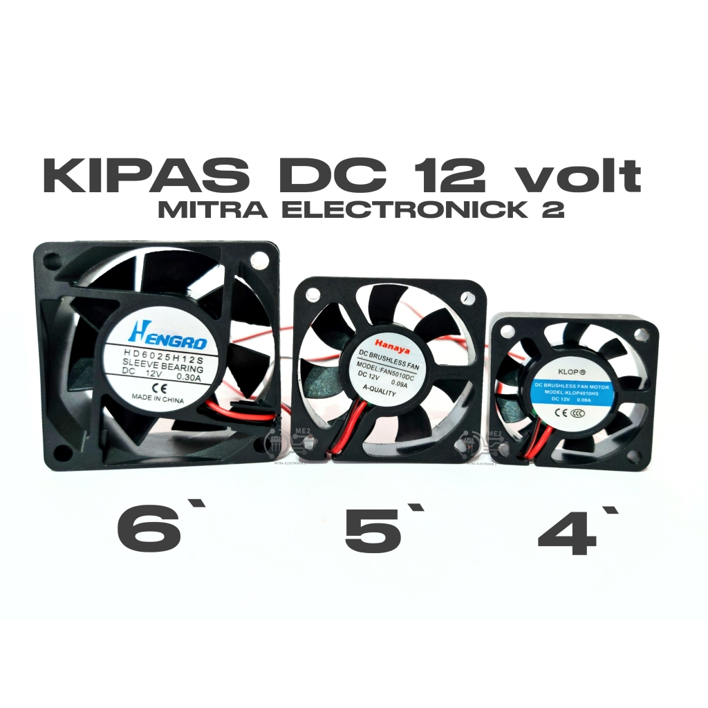 Kipas Amplifier Dc 12volt 6 cm 5 cm 4 cm High Speed