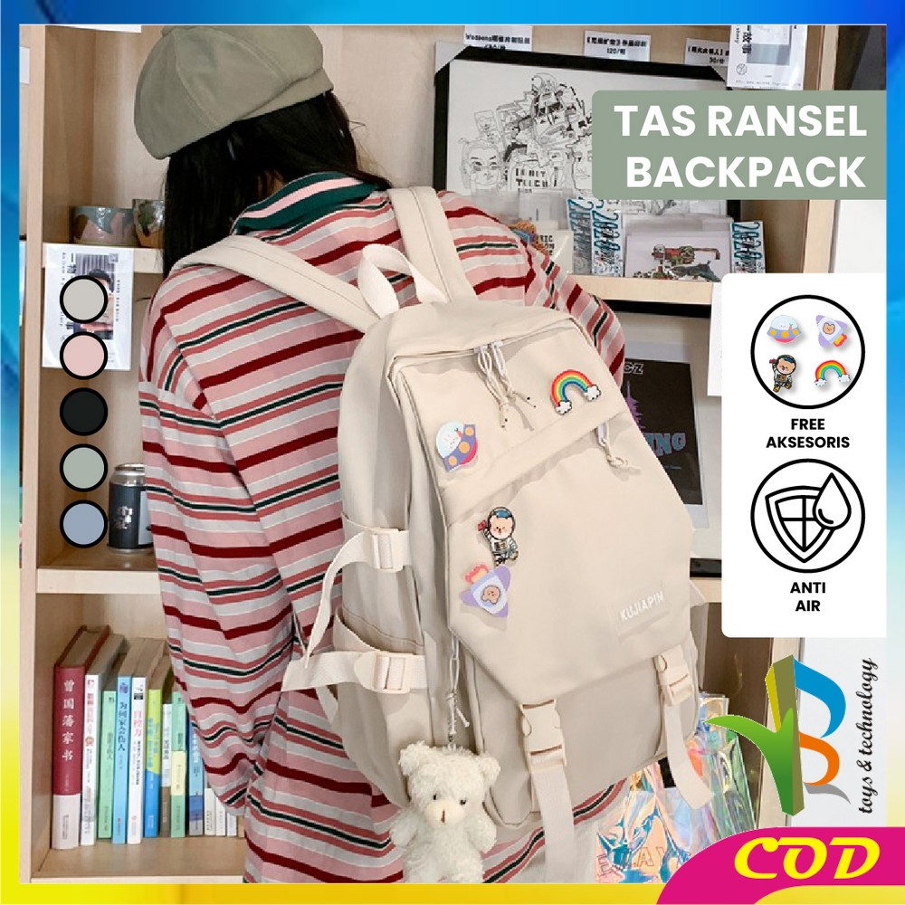 RB-T48 Tas Sekolah Anak Perempuan Tas Travelling Backpack Wanita / Tas Ransel Korea Wanita Fashion Backpack Tas Punggung Sekolah Stylish