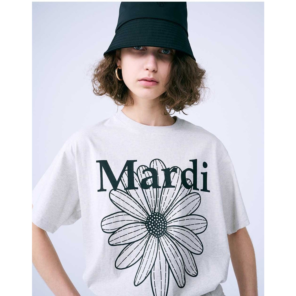 MARDI MERCREDI TSHIRT FLOWERMARDI (OATMEAL BLACK)