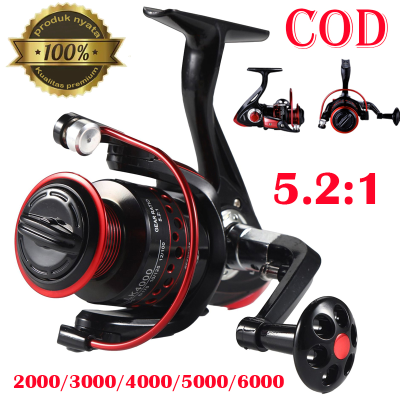 Reel Pancing besi 13BB 10kg drag 5.2:1 Metal Front Drag Menangani Kumparan Air Asin Memancing Gear spinning reel