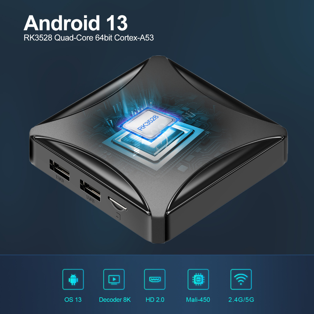 TV BOX ANDROID 13 X88 MINI 13 RAM 2GB+16GB WIFI DUAL BAND