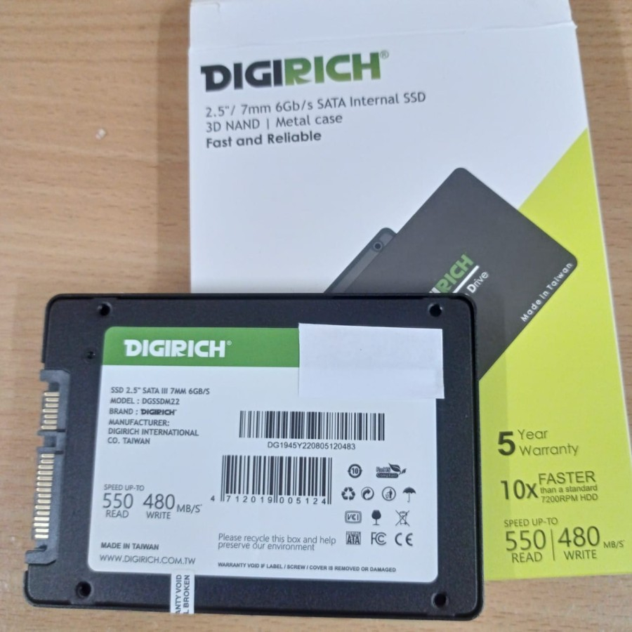 SSD 1TB 1000GB 2.5 Inch Sata 3 Slim DIGIRICH