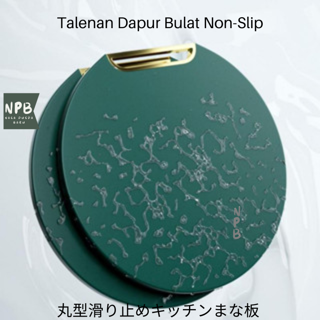 Talenan Dapur Bulat Non-Slip - Papan Dapur Aksesori Alas Pemotong - Talenan Plastik Bulat