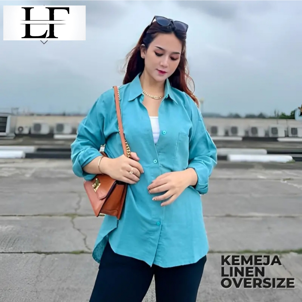 Kemeja Wanita Oversize Linen - Olivia Shirt