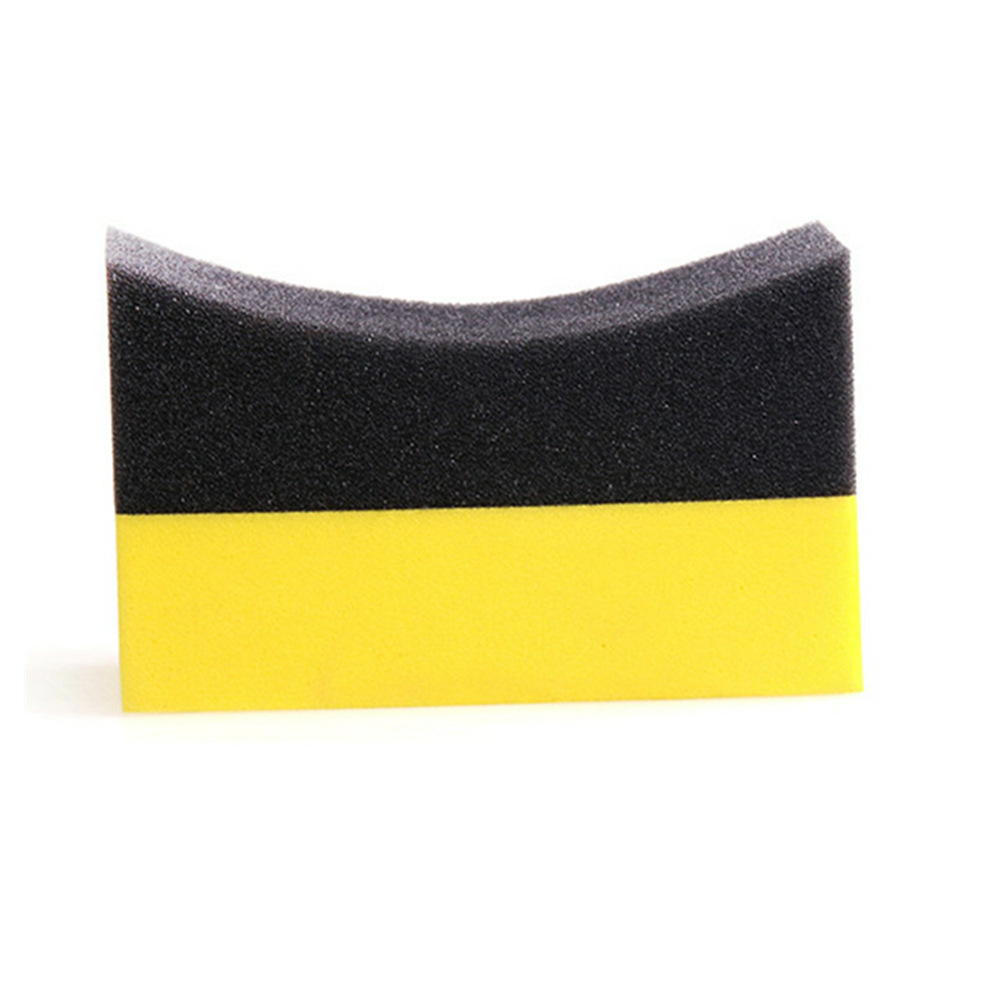 Spons Aplikator Cleaning Sponge Tire Wax Polishing Car - F-95 - Black/Yellow