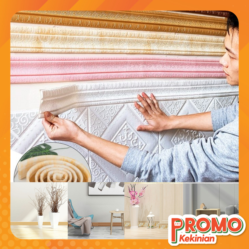Promo Kekinian - H719 List Wallpaper 3D / Wall Border List Wallpaper / Wallpaper List Foam 3D / List