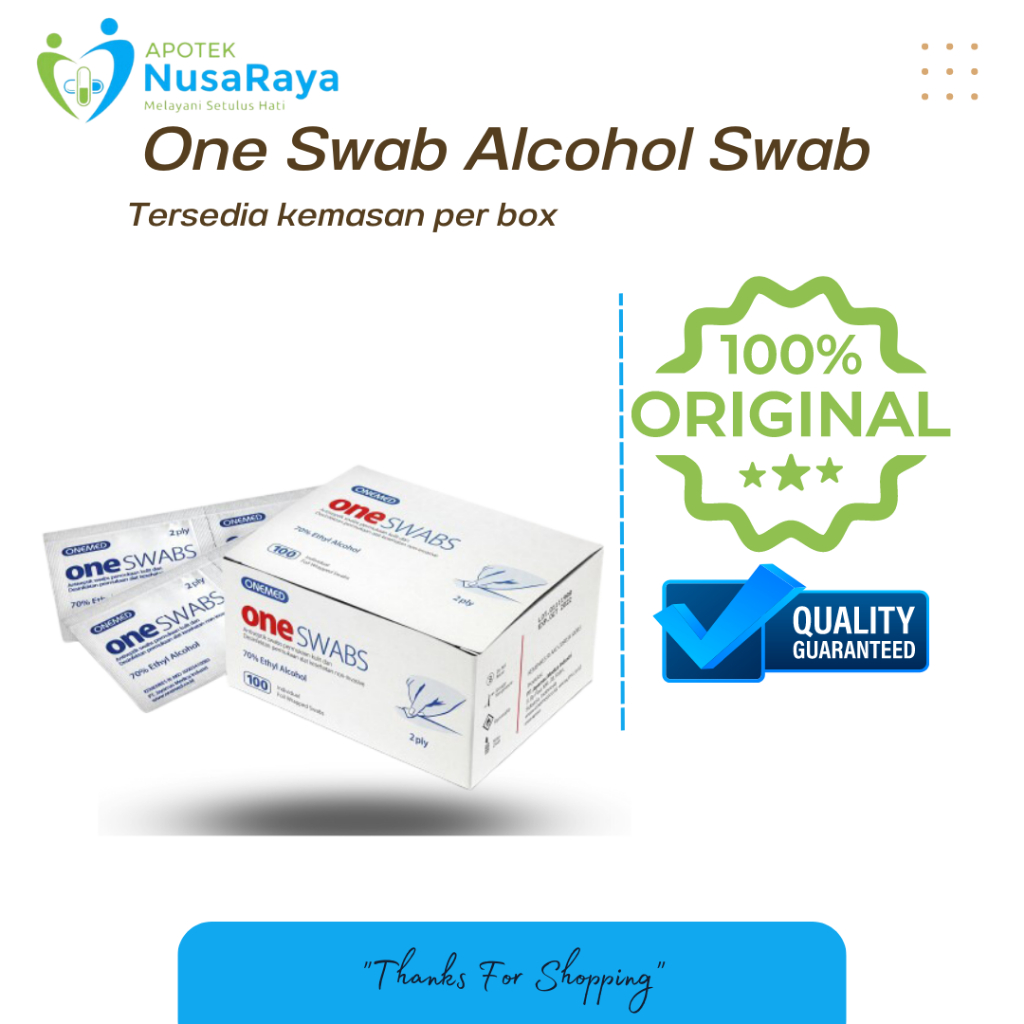 Alcohol Swab One Med/Kapas Alkohol isi 100pcs