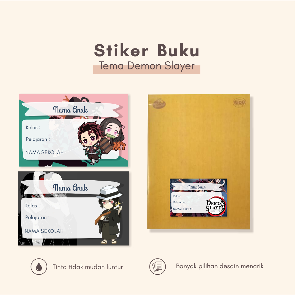 

(30pcs)Stiker dan label lucu /murah/buku pelajaran Tema DEMON SLAYER/murah/label buku anime /stiker anime