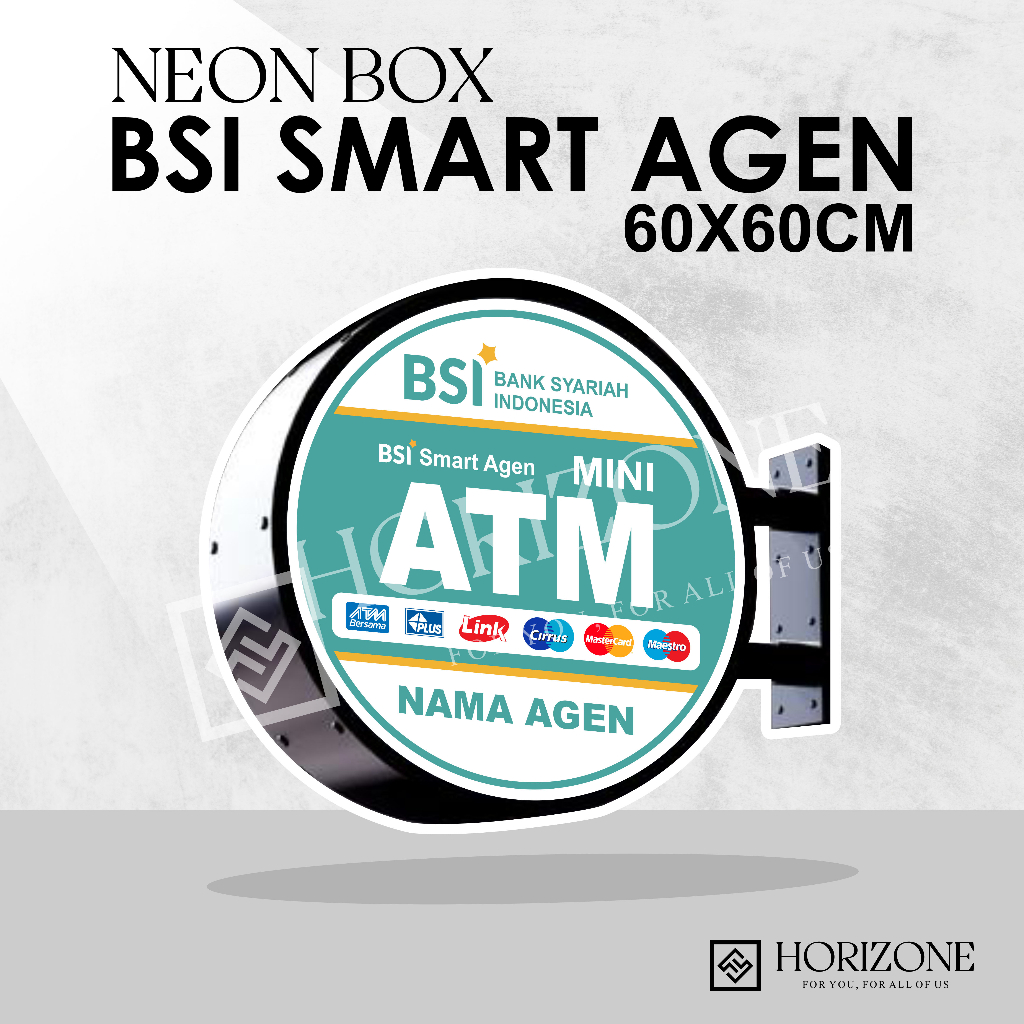 NEON BOX AKRILIK BSI SMART AGEN 60X60CM BULAT