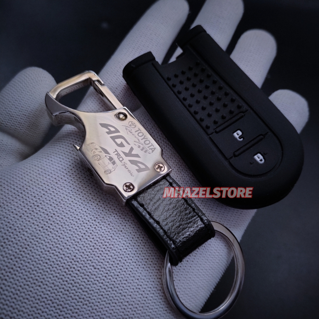 gantungan kunci case cover silikon remote keyless mobil toyota agya 2021 up