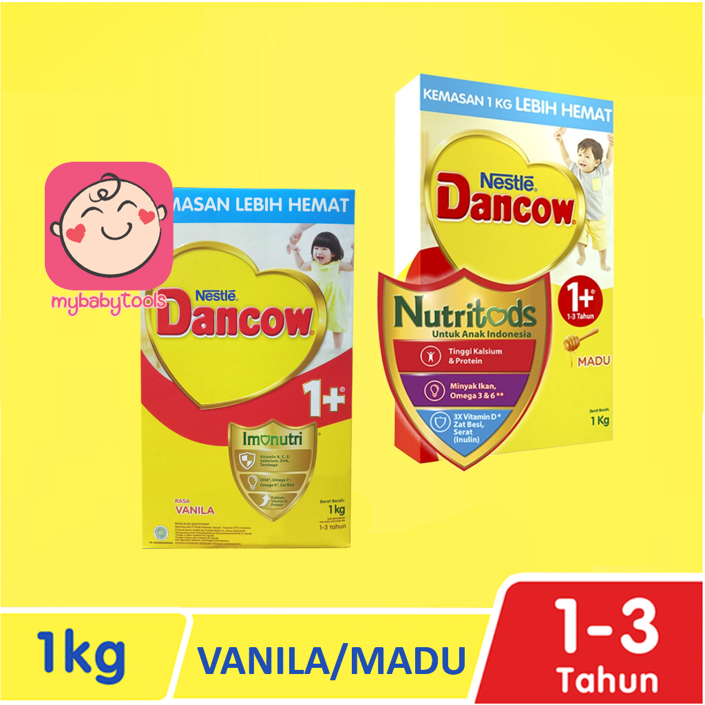 NESTLE DANCOW 1+ 3+ SUSU PERTUMBUHAN VANILA MADU 1-3 TAHUN 3-5 TAHUN BOX 1 KG