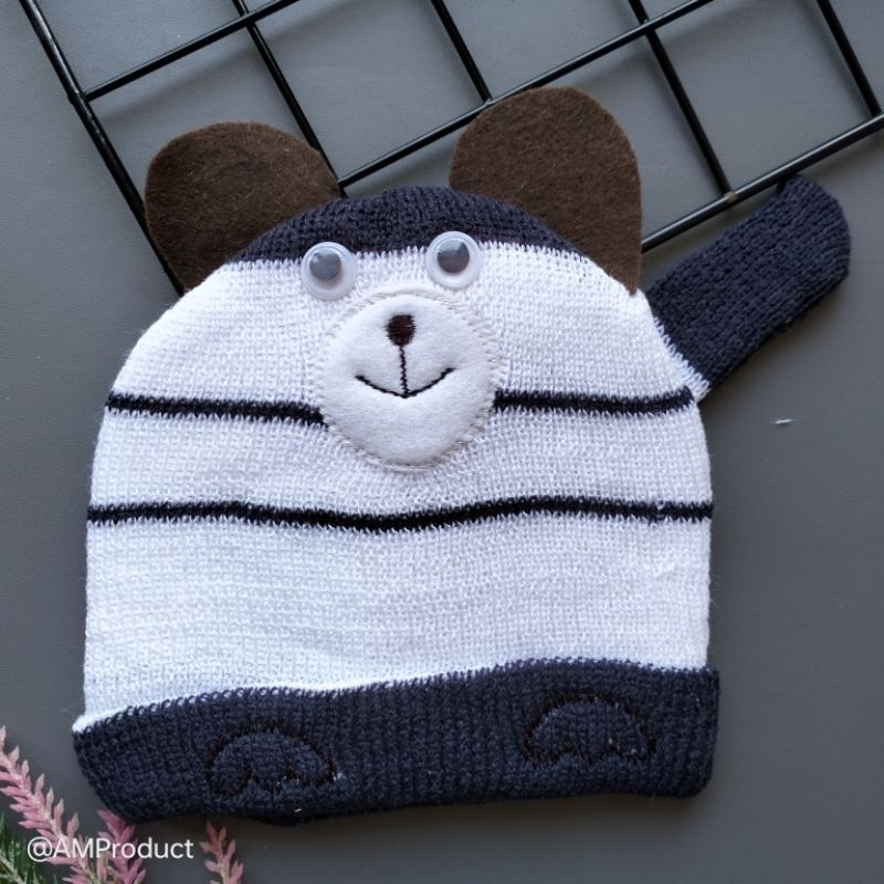 topi kupluk bayi 0-12 bulan model kucing