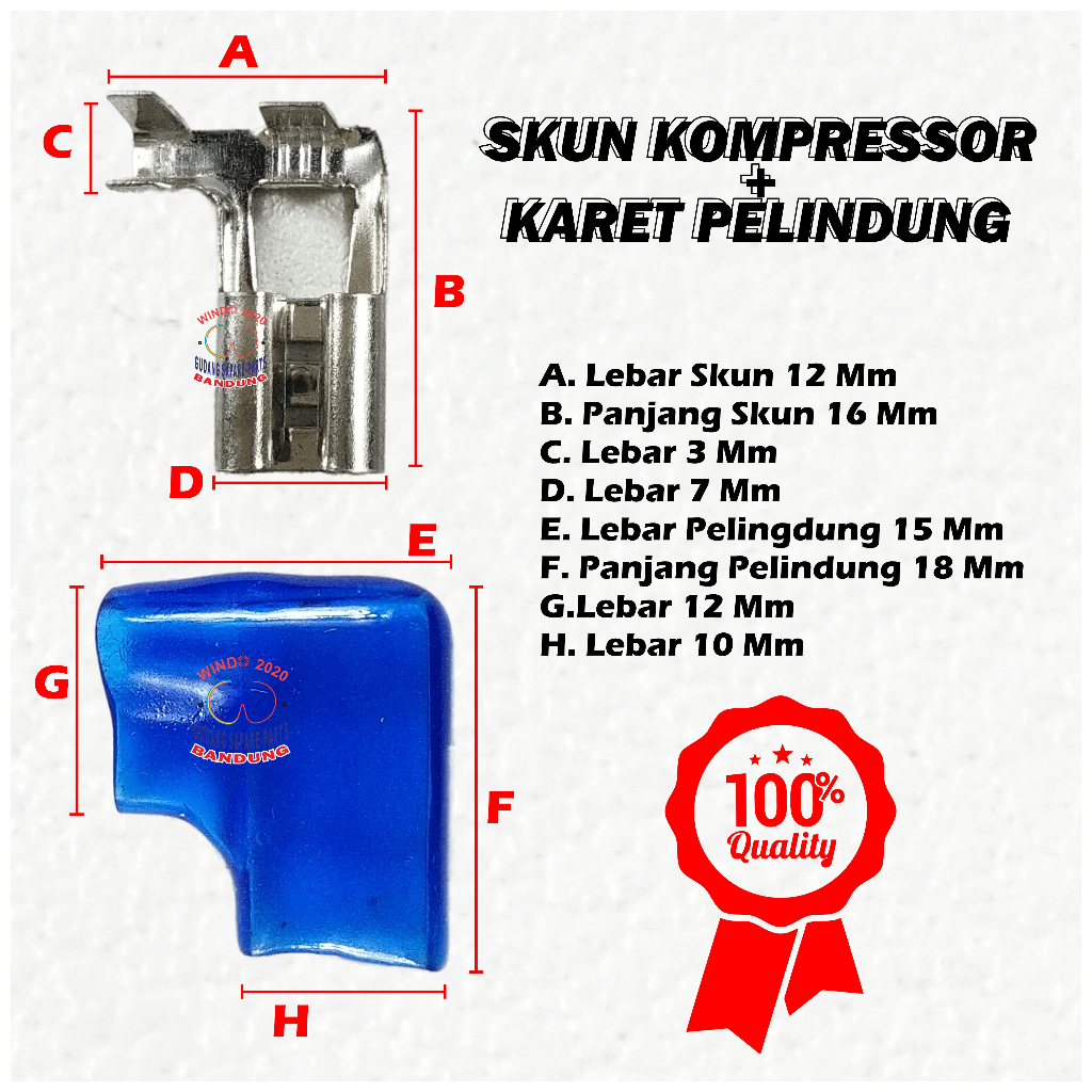 SKUN SOCKET / SOKET KABEL KOMPRESSOR AC PCB KLIP | KARET PENGAMAN SKUN | FAMALE SKUN PLUS PENGAMAN