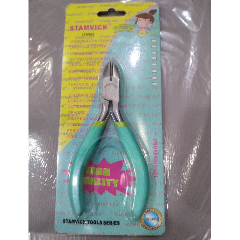 Tang Potong Kecil Mini 4.5 Inch Stamvick Diagonal Pliers Jepit Kawat Kabel