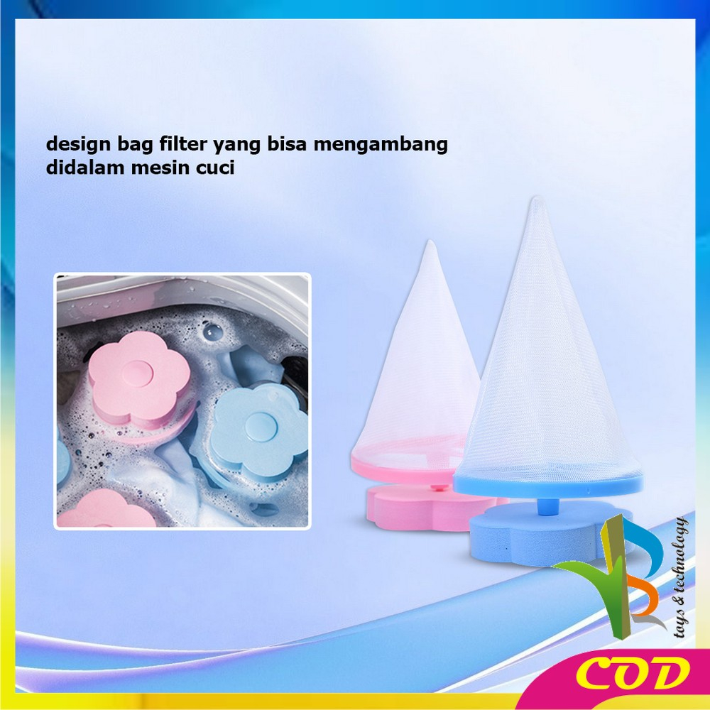 RB-C857 Kantong Filter Mesin Cuci Motif Bunga Laundry Bag Penyaring Kotoran Saringan Filter / Kantong Jaring Laundry Mesh Bag Filter Pembersih Pakaian