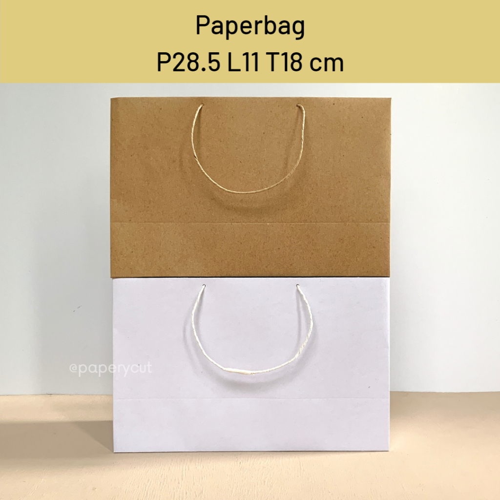 

Paperbag Tas Kertas Kraft Warna Goodie Bag 28.5 x 11 x 18 cm