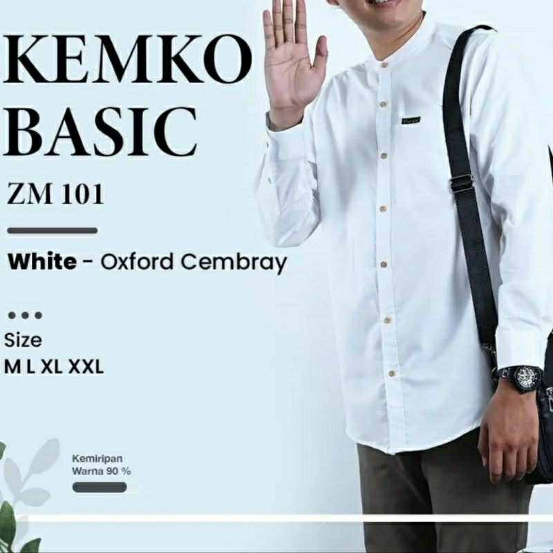 Uhud Kemko Basic ZM101 Lengan Panjang White