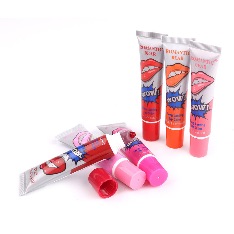 ROMANTIC BEAR Tattoo Lip Peel Off Lipstick Long Lasting Monomola Lipstik AA013