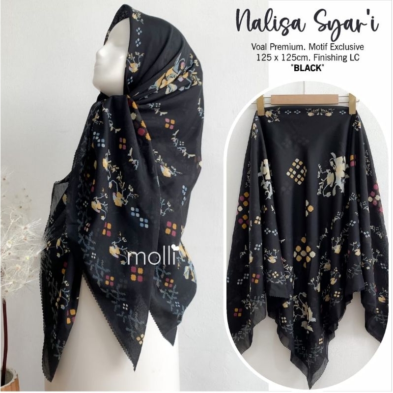 Hijab Segi Empat Syar'i Motif