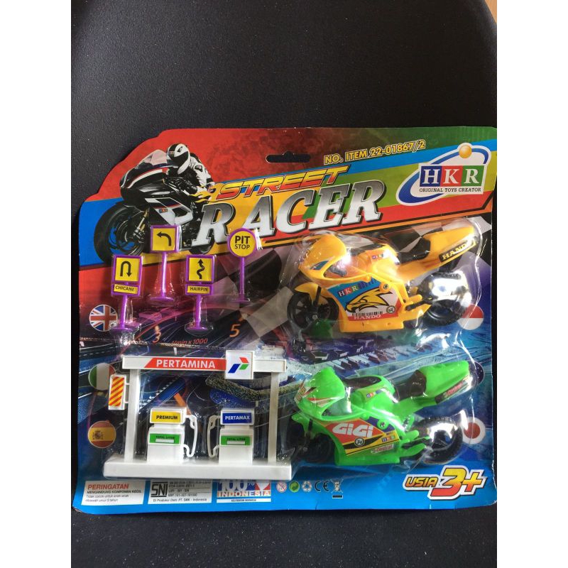 Mainan motorcycle pertamina