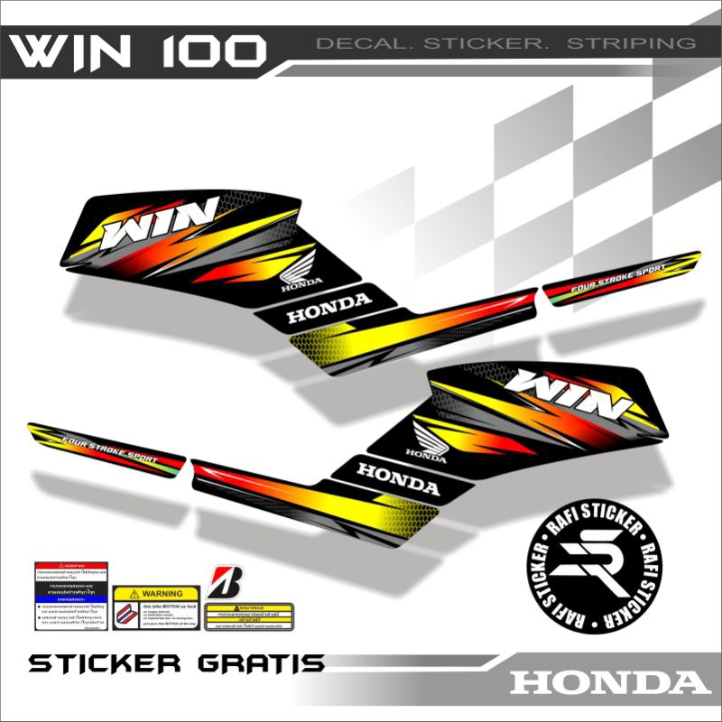 Stiker Variasi Honda Win 100 - Striping Motor Honda Win Variasi