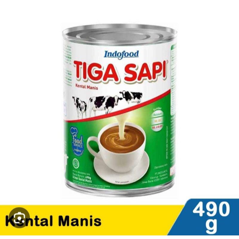 

susu tiga sapi 490ml kemasan kaleng enak manis berkualitas