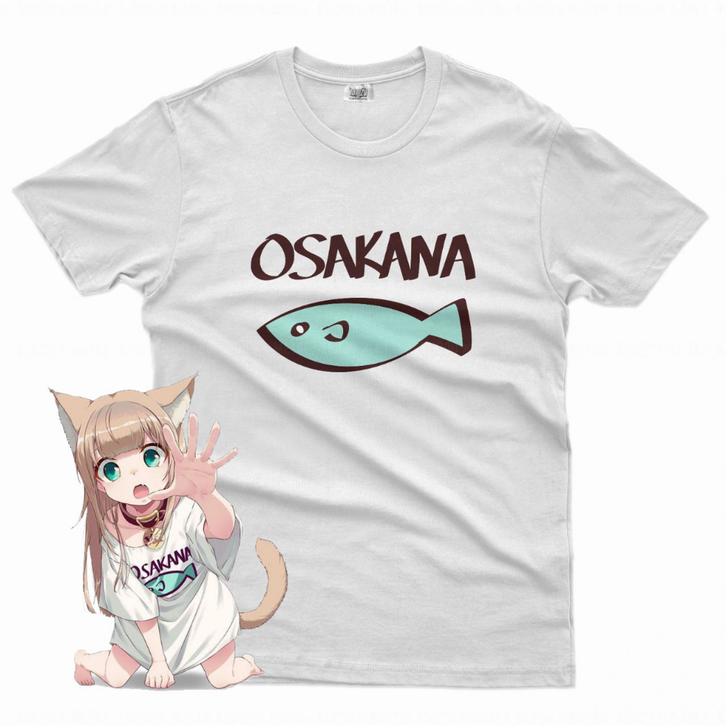 Tshirt Osakana Neko Kawaii Cosplay Anime Manga Premium Unisex