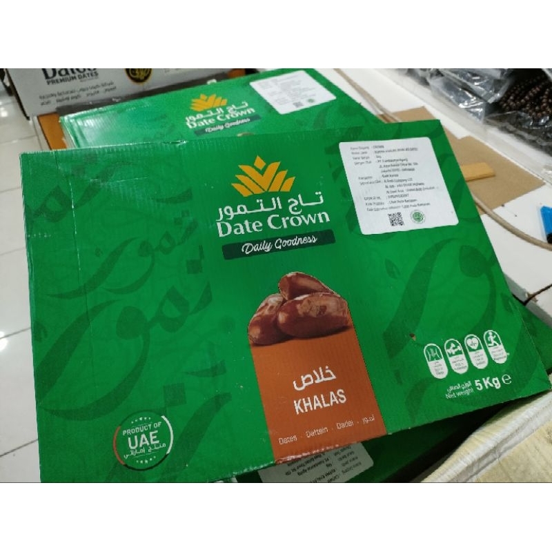 Kurma Khalas DATE CROWN 5kg // Kurma Madinah madu premium 5kg