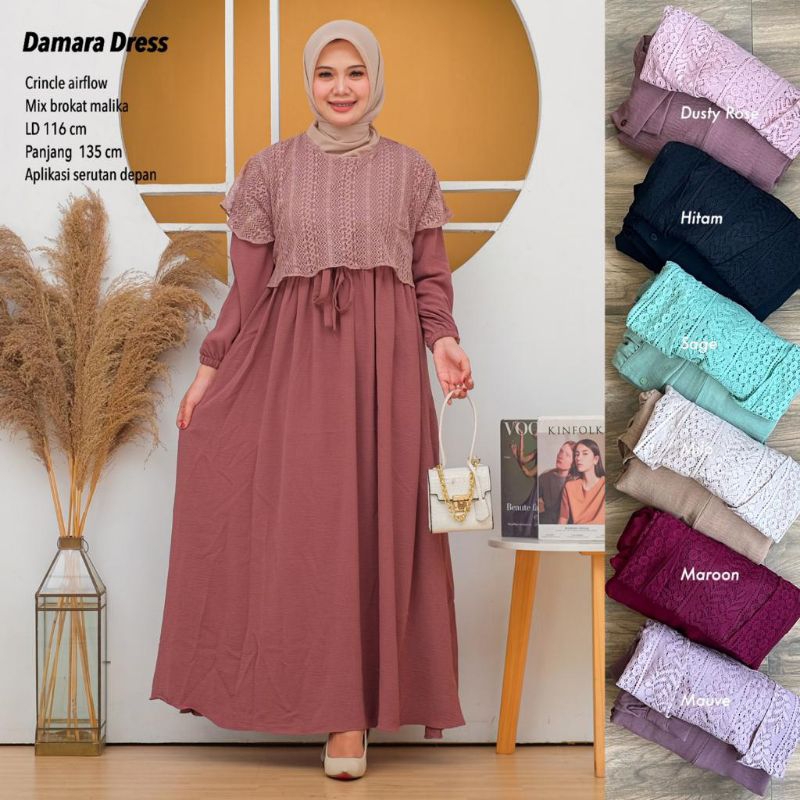 Gamis AirFlow Brokat - DAMARA DRESS //JF1122