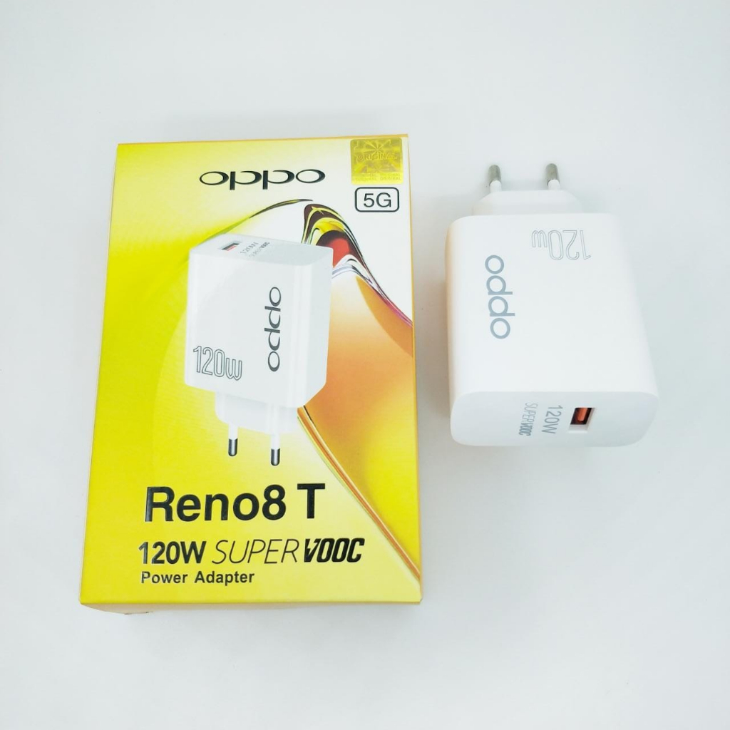 Batok charger OPPO RENO 8T Adapter 1 USB 120W reno ace 3 Fast charging