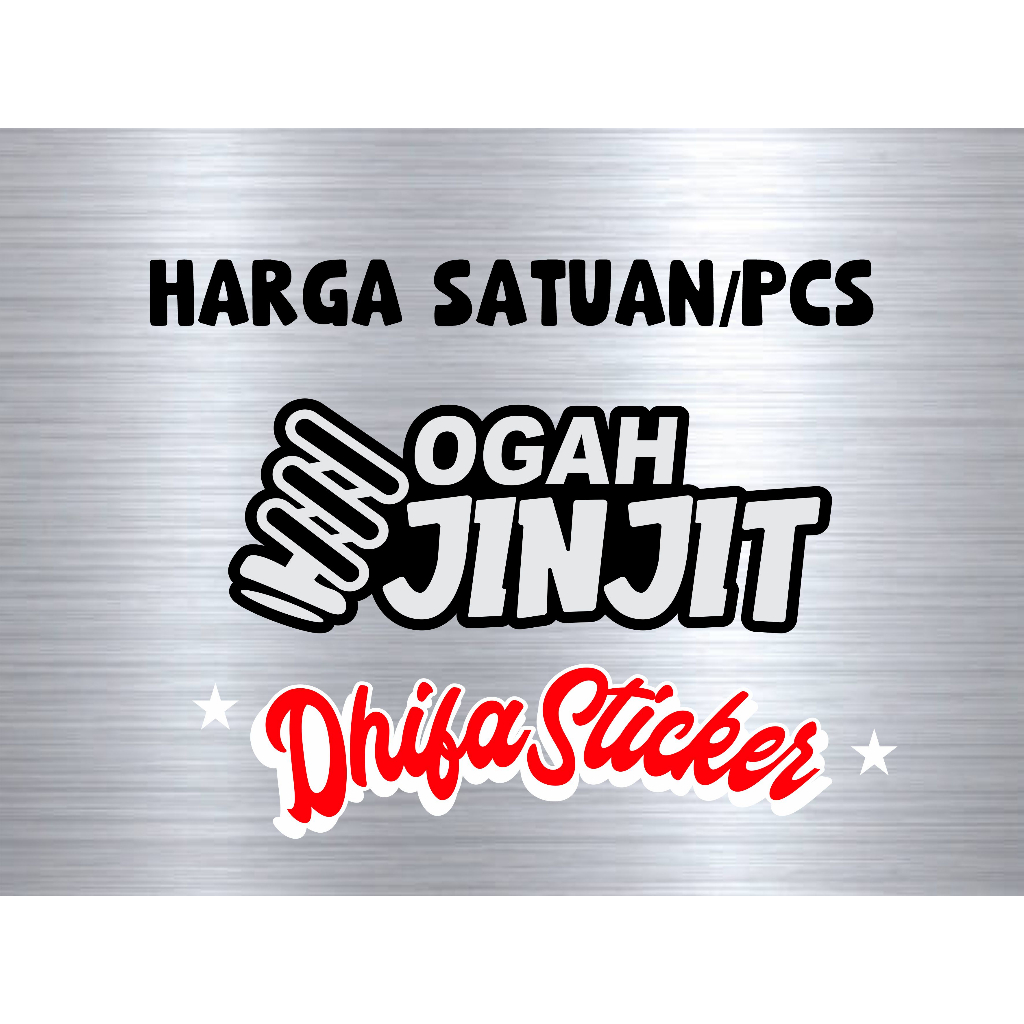 stiker OGAH JINJIT stiker viral stiker motor stiker cutting stiker timbul stiker motor dan mobil sti